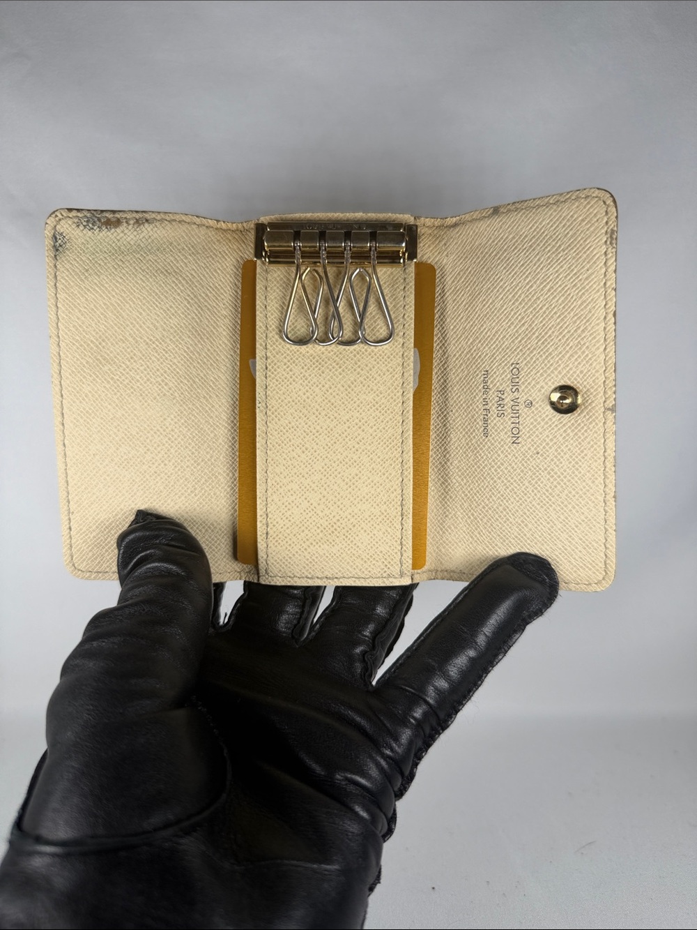 Authentic Louis Vuitton Damier Azur Key & Card Holder
